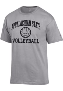 Champion Appalachian State Mountaineers Grey Volleyball Jersey Short Sleeve T Shirt