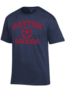 Champion Dayton Flyers Navy Blue Soccer Jersey Short Sleeve T Shirt