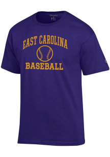 Champion East Carolina Pirates Purple Baseball Jersey Short Sleeve T Shirt