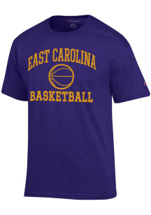Champion East Carolina Pirates Purple Basketball Jersey Short Sleeve T Shirt