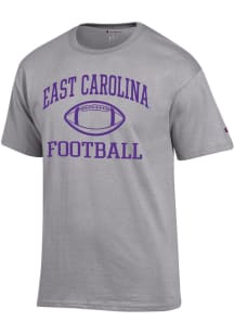 Champion East Carolina Pirates Grey Football Football Jersey Short Sleeve T Shirt