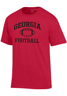 Champion Georgia Bulldogs Red Football Football Jersey Short Sleeve T Shirt