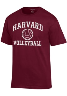 Champion Harvard Crimson Maroon Volleyball Jersey Short Sleeve T Shirt