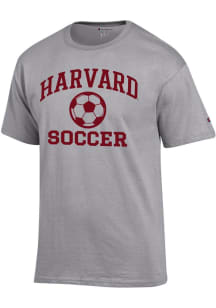 Champion Harvard Crimson Grey Soccer Jersey Short Sleeve T Shirt
