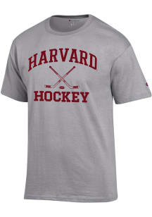 Champion Harvard Crimson Grey Hockey Jersey Short Sleeve T Shirt