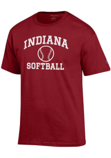 Champion Indiana Hoosiers Cardinal Softball Jersey Short Sleeve T Shirt