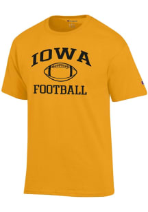 Champion Iowa Hawkeyes Gold Football Football Jersey Short Sleeve T Shirt