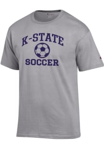 Champion K-State Wildcats Grey Soccer Jersey Short Sleeve T Shirt