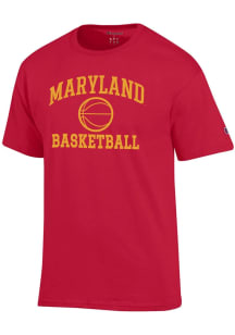 Champion Maryland Terrapins Red Basketball Jersey Short Sleeve T Shirt