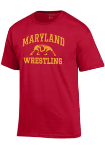 Champion Maryland Terrapins Red Wrestling Jersey Short Sleeve T Shirt