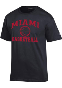 Champion Miami RedHawks Black Basketball Jersey Short Sleeve T Shirt