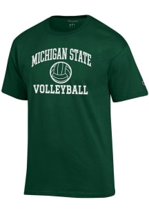 Champion Michigan State Spartans Green Volleyball Jersey Short Sleeve T Shirt