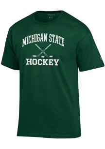 Champion Michigan State Spartans Green Hockey Jersey Short Sleeve T Shirt