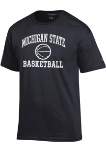 Champion Michigan State Spartans Black Basketball Jersey Short Sleeve T Shirt