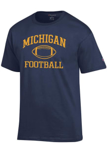 Champion Michigan Wolverines Blue Football Football Jersey Short Sleeve T Shirt