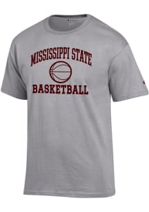 Champion Mississippi State Bulldogs Grey Basketball Jersey Short Sleeve T Shirt