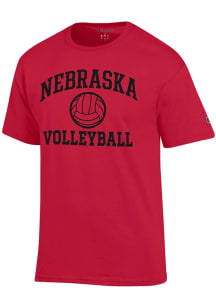 Champion Nebraska Cornhuskers Red Volleyball Jersey Short Sleeve T Shirt