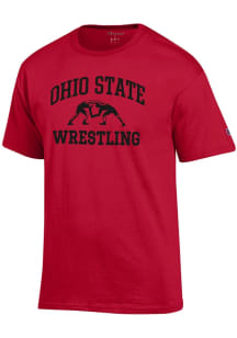 Champion Ohio State Buckeyes Red Wrestling Jersey Short Sleeve T Shirt