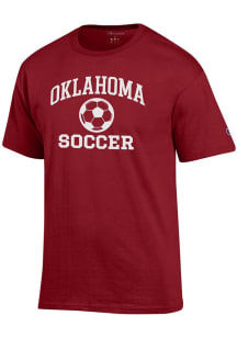 Champion Oklahoma Sooners Cardinal Soccer Jersey Short Sleeve T Shirt
