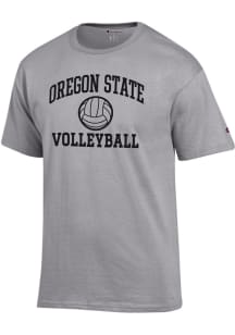 Champion Oregon State Beavers Grey Volleyball Jersey Short Sleeve T Shirt