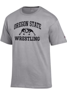 Champion Oregon State Beavers Grey Wrestling Jersey Short Sleeve T Shirt