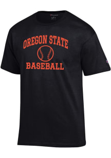 Champion Oregon State Beavers Black Baseball Jersey Short Sleeve T Shirt