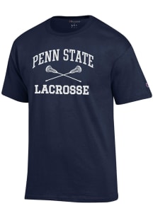 Champion Penn State Nittany Lions Navy Blue Lacrosse Jersey Short Sleeve T Shirt