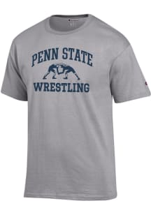 Champion Penn State Nittany Lions Grey Wrestling Jersey Short Sleeve T Shirt