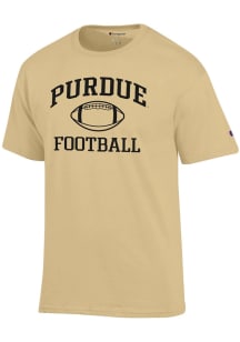 Champion Purdue Boilermakers Gold Football Football Jersey Short Sleeve T Shirt