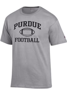 Champion Purdue Boilermakers Grey Football Football Jersey Short Sleeve T Shirt