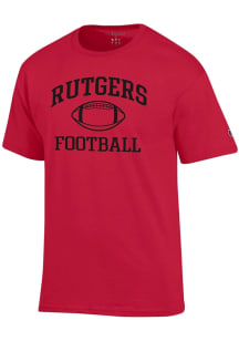 Champion Rutgers Scarlet Knights Red Football Football Jersey Short Sleeve T Shirt