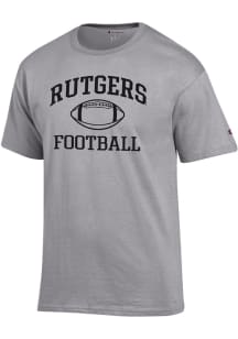Champion Rutgers Scarlet Knights Grey Football Football Jersey Short Sleeve T Shirt