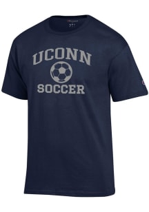 Champion UConn Huskies Navy Blue Soccer Jersey Short Sleeve T Shirt