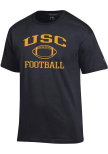Champion USC Trojans Black Football Football Jersey Short Sleeve T Shirt
