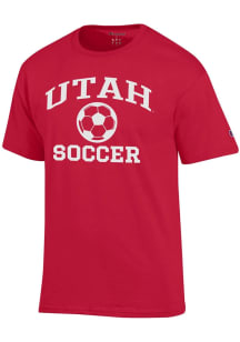 Champion Utah Utes Red Soccer Jersey Short Sleeve T Shirt
