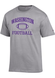 Champion Washington Huskies Grey Football Football Jersey Short Sleeve T Shirt