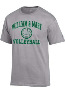 Champion William & Mary Tribe Grey Volleyball Jersey Short Sleeve T Shirt