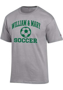 Champion William & Mary Tribe Grey Soccer Jersey Short Sleeve T Shirt