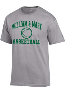 Champion William & Mary Tribe Grey Basketball Jersey Short Sleeve T Shirt
