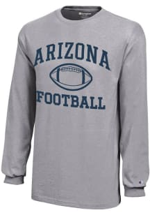Champion Arizona Wildcats Youth Grey Football Core Long Sleeve T-Shirt