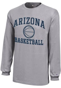 Champion Arizona Wildcats Youth Grey Basketball Core Long Sleeve T-Shirt