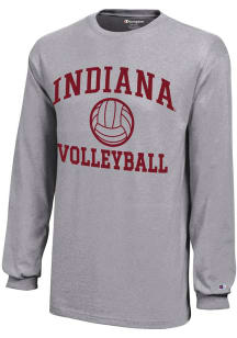 Champion Indiana Hoosiers Youth Grey Volleyball Core Long Sleeve T-Shirt