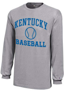 Champion Kentucky Wildcats Youth Grey Baseball Core Long Sleeve T-Shirt