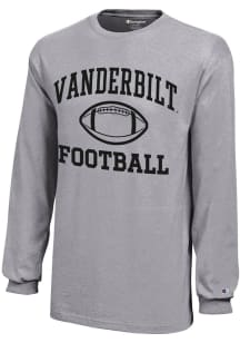 Champion Vanderbilt Commodores Youth Grey Football Core Long Sleeve T-Shirt