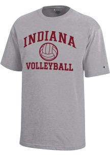 Champion Indiana Hoosiers Youth Grey Volleyball Core Short Sleeve T-Shirt