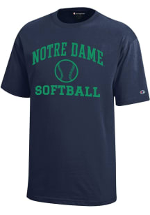 Champion Notre Dame Fighting Irish Youth Navy Blue Softball Core Short Sleeve T-Shirt