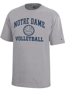 Champion Notre Dame Fighting Irish Youth Grey Volleyball Core Short Sleeve T-Shirt