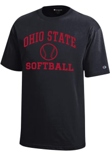 Champion Ohio State Buckeyes Youth Black Softball Core Short Sleeve T-Shirt