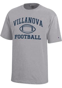 Champion Villanova Wildcats Youth Grey Football Core Short Sleeve T-Shirt