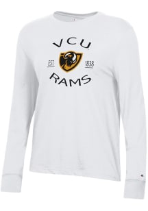 Champion VCU Rams Womens White Core LS Tee